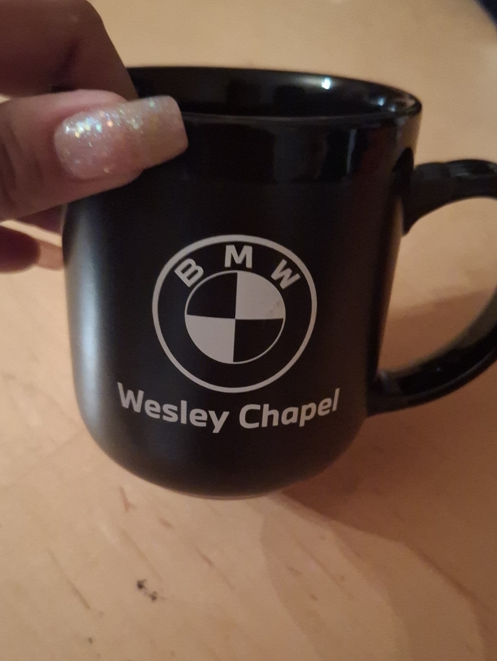 BMW Black Mug with White Logo - Wesley Chapel